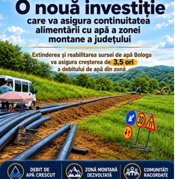 O nouă investiție care va asigura continuitatea alimentării cu apă a zonei montane a județului