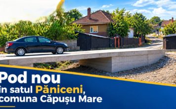 Pod nou peste Valea Păniceniului, pentru turiștii și locuitorii din Căpușu Mare